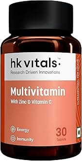 hk vitals Multivitamin For Men and Women (30 Tablets) | With Zinc, Vitamin C, Vitamin D3, Multiminerals & Ginseng Extract
