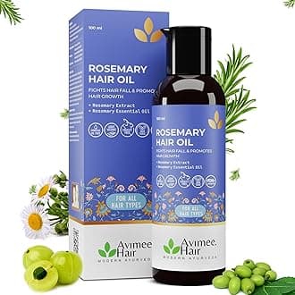 Rosemary Hair Oil | For Hair Growth, Hair Fall Control and Dandruff | 100% Pure & Natural | Mineral Oil Free | 100mL