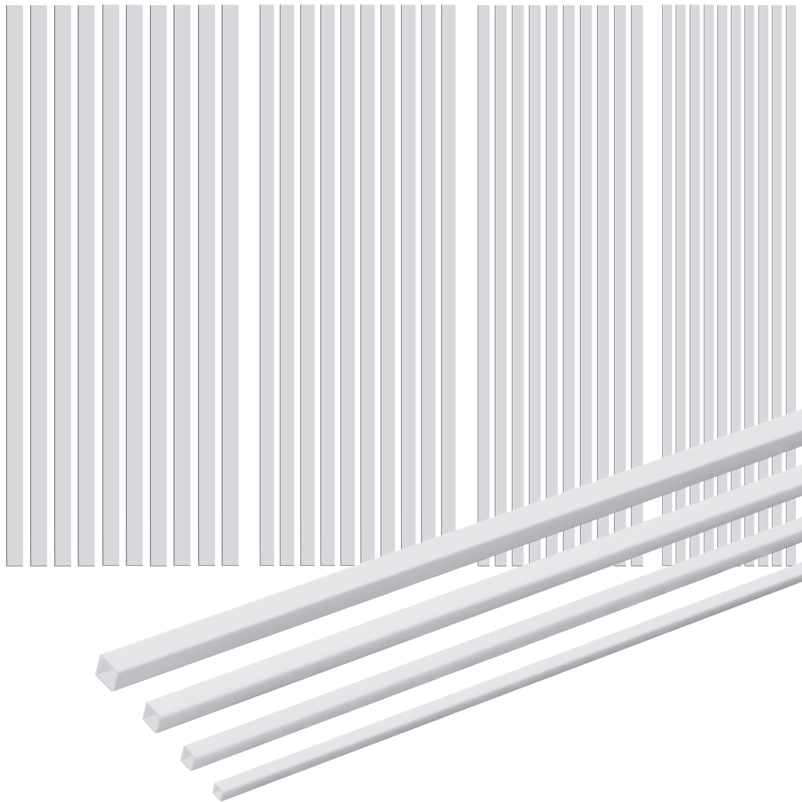 80 Pcs ABS Round Plastic Tube