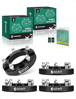 YHTAUTO 5x150mm Hubcentric Wheel Spacers 1 inch Fits Toyota Tundra, Sequoia, Land Cruiser, Lexus LX570, LX470 Models, Forged Tire Spacers 1 inch with M14x1.5 Studs 110mm Hub Bore 4Pcs, Black