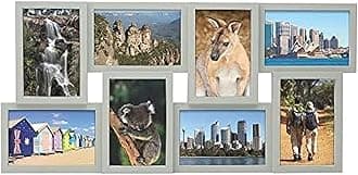 Melannco 18 x 23 Inch 12 Opening Photo Collage Frame, Displays Six 4x6 and Six 6x4 Inch Photos, White