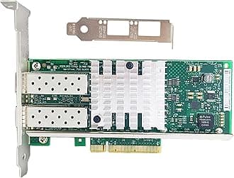 10Gb Network Card Dual SFP+ Ports PCIEx8 Ethernet Converged Server Compatible Intel X520-DA2 82599ES Chip Support Windows 7/8/10/11/Visa,Server/Linux/VMware