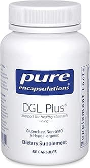 Pure Encapsulations DGL Plus - Gut Health Supplements for Men & Women - with Marshmallow Root, Aloe Vera Extract & Slippery Elm Bark - Non-GMO & Vegan - 60 Capsules
