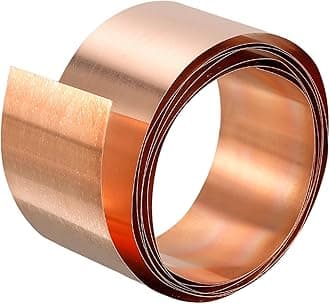 uxcell Copper Sheet Roll, Metal Foil Plate 1000mm x 25mm x 0.05mm