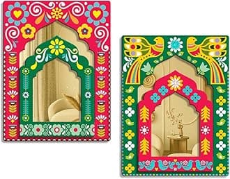 Sehaz Artworks Home Decoration Items for Living Room | Jharokha wall hangings for living room | Wall Decoration Items for Bedroom | Decorative Items for Home wall | Mirror Jharokha Wall Decor