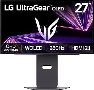 UltraGear OLED GX7 Gaming Monitor 27GX790A – QHD 1440p WOLED 27 inch, 480Hz, 0.03ms, 275-1300nits, AMD FreeSync Premium Pro, ClearMR 21000, HDR 400, Delta E ≤ 2, DP 2.1, HDMI 2.1, Black