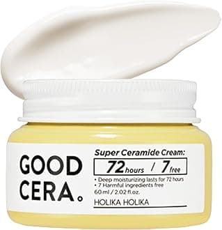 HOLIKA HOLIKA Good Cera Super Ceramide Cream | Soothing Facial Cream & Skin Moisturizer | Ceramide Cream Korean Moisturizer for Face | Deeply Nourishing Face Cream for Dry Skin 2.02 fl oz