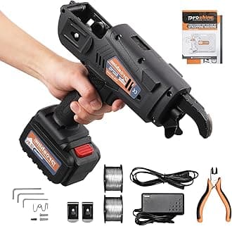 Rebar Tie Gun 0.3-1.3in/8-34mm Automatic Rebar Tying Tool 12.8V Rechargeable 4400mAh Battery Wire Coil 0.8S a Knot