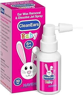 CleanEars Baby | Fast-Acting Ear Wax Removal Spray | Breaks Down & Dissolves Earwax in Just 1 Treatment | Clinically Proven to Be 300% More Effective | Mineral Oil, Gentle&Safe | 1 OZ