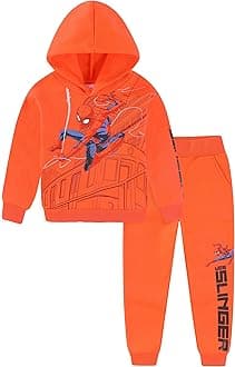 Marvel Spider-Man Boys Hoodie and Pants Set for Toddlers and Big Kids