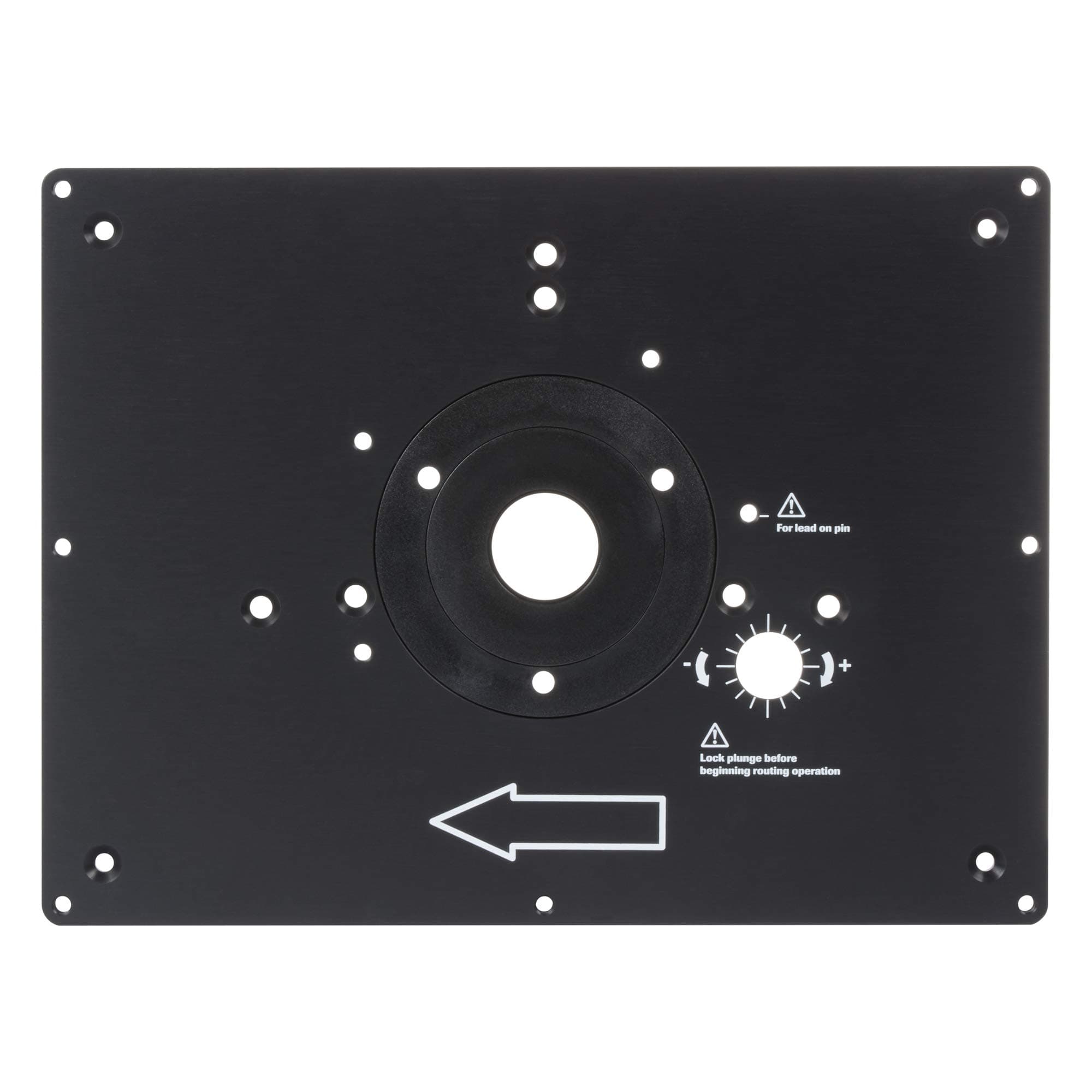 Router Table Insert Plate, Aluminum Alloy, User-Made Compatibility, Pre-Drilled Holes, Customizable Fit, RTI/PLATE/A