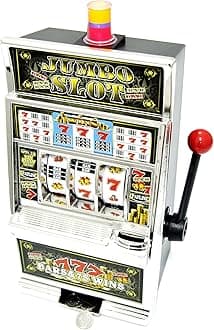PowerTRC Jumbo Slot Machine Coin Bank | Casino Toy Slots Piggy Bank | Flashing Lights and Jackpot Sounds