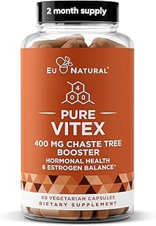Vitex Pure 400 Mg Chasteberry – Natural PMS Support, Balance Hormones, Regulate Cycle, Promote Skin Health – Full-Spectrum & Standardized – 60 Vegan Soft Capsules