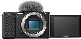Sony Alpha ZV-E10 24.2 Mega Pixel Interchangeable-Lens Mirrorless vlog Camera, Made for Creators | APS-C Sensor |Advanced Autofocus | Clear Audio & 4K Movie Recording (Body Only) – Black