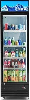 Commercial Display Refrigerator, 8.5 cu ft Glass Door Merchandiser Refrigerator with LED Light, 21.2 in Upright Beverage Cooler for Restaurants Retail Stores, ETL & ETL Sanitation Listed
