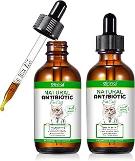 Cat Antibiotics, Antibiotics for Cats, Natural Cat Multivitamin Herbal Supplements 60ml-2pcs