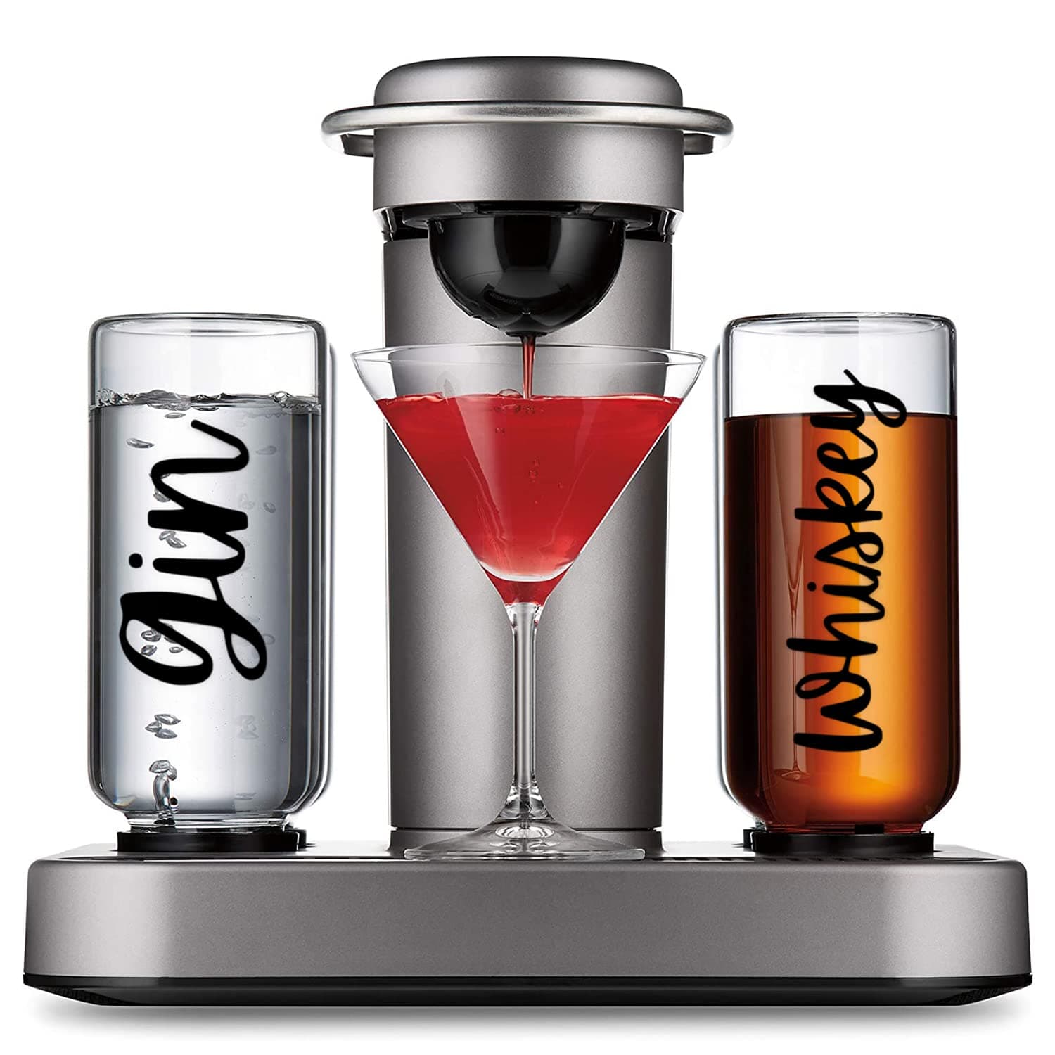 3 Sets Black Vinyl Label Stickers for Bartesian Cocktail Machine Glass Spirit Bottle