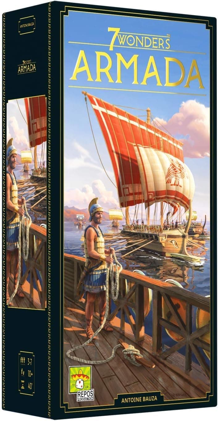 Asmodee 7 Wonders Armada Board Game EXPANSION - Conquer the Seas and Explore Distant Isles, Civilization Strategy Game for Kids and Adults, Ages 10+, 3-7 Players, 40 Min Playtime