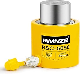 50T 50mm/2" Stroke Hydraulic Cylinder Jack Porta Power Ram Jack Single Acting Lifting Cylinder Retract Automatically for Machinery Ship Bridge Construction