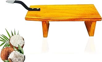 Wooden Traditional Stool Type Coconut Scraper Chirava Grater Thengai Thuruvi