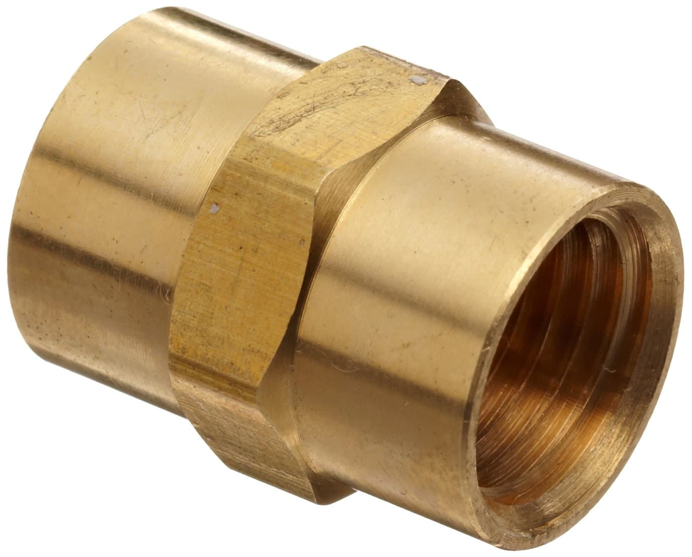 Anderson Metals - 56103-04 Brass Pipe Fitting, Coupling, 1/4" x 1/4" Female Pipe
