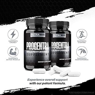 (5 Pack) Progentra Male Pills, Comprehensive Formula For a Holistic Approach, Natural Support For Men To Sustain Muscle, Endurance and Overall Health, Official Progentra Performance (300 Capsules)