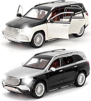 Magicwand 1:24 Scale Die-Cast Mayybachh GLS【Large】 with 6 Openable Doors,Pull Back Action,Working Lights & Working Horn【Colors as Per Stock】【Pack of 1】