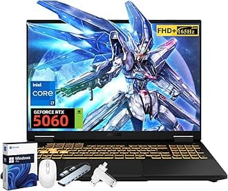 ASUS TUF F16 Gaming Laptop, NVIDIA RTX 5060 8GB GDDR7, Intel 14th i7(Up to 5.2GHz, 16 Cores), 16" FHD+ 165Hz Anti-Glare LCD Display, WiFi 6E, 32 GB DDR5, 1 TB SSD, Windows 11 Pro, Accessories