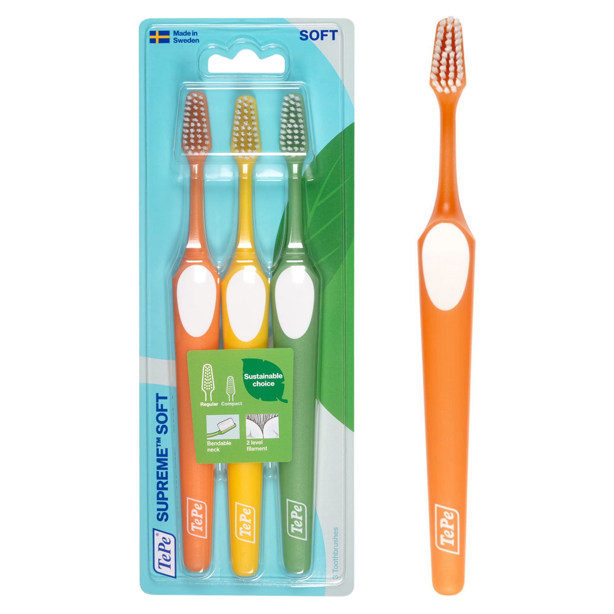 Supreme Toothbrushes, Pack of 3
