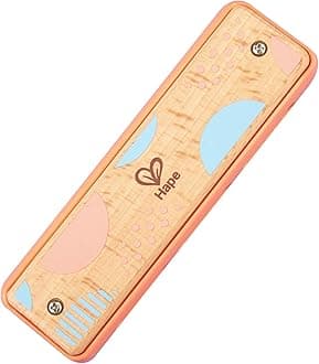 Hape(ハペ) ハーモニカ オレンジ 4.4×14.5×2.6cm 3才以上 木製 楽器 おもちゃ E8917