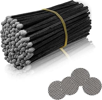 4-Inch Gray Safety Matches, 160 Sticks, Long Wooden Candle & Fireplace Matches with Striker, Eco-Friendly Bulk Pack