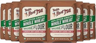 Bob's Red Mill Organic Whole Wheat Flour, 5lb (Pack of 8) - Non GMO, Whole Grain, Vegan, Kosher