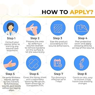 Hilom Medical Grade Manuka Honey Gauze Dressing 2 inch x 2 inch (10 Pack - Non-Adherent) | First Aid for Minor Wounds Such as Cuts or Advanced Wound Care of Bed Sores, Burns, or Lacerations