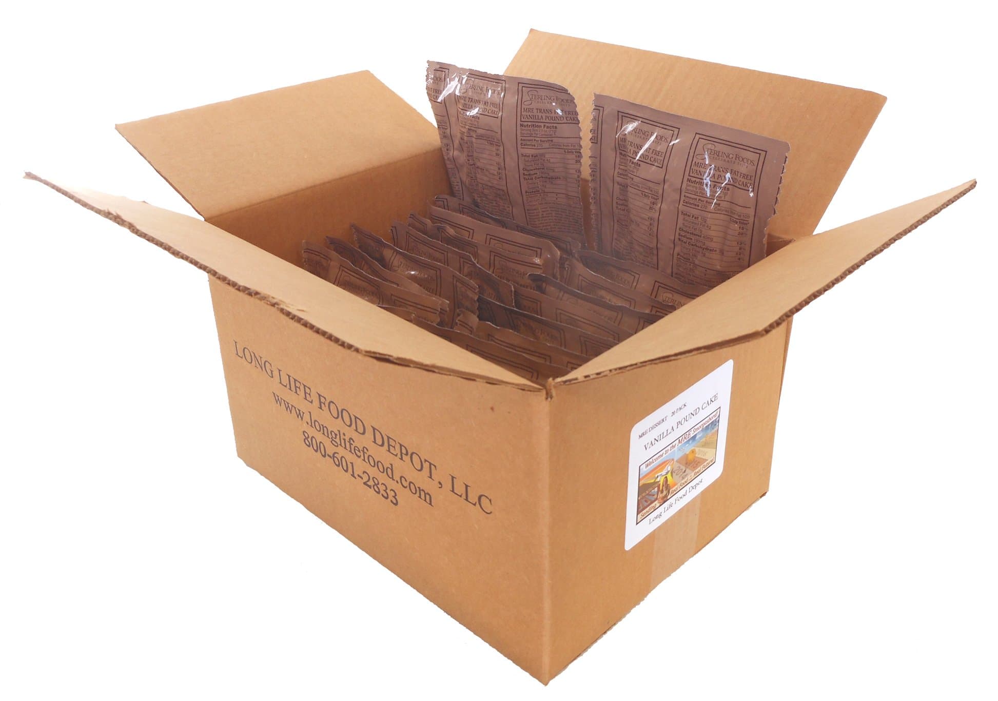 MRE Vanilla Pound Cake - 20 Pack