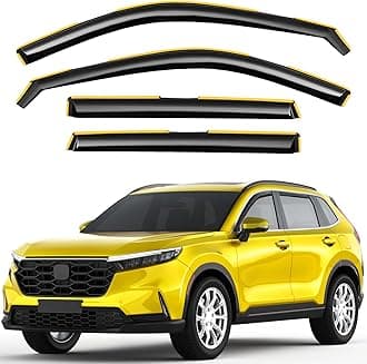 Deejecsun in-Channel Window Rain Guards Fit for Honda CR-V CRV 2023 2024 2025 C-RV Extra Durable Window Deflectors Vent Visors Shades Exterior Car Accessories- 4 pcs