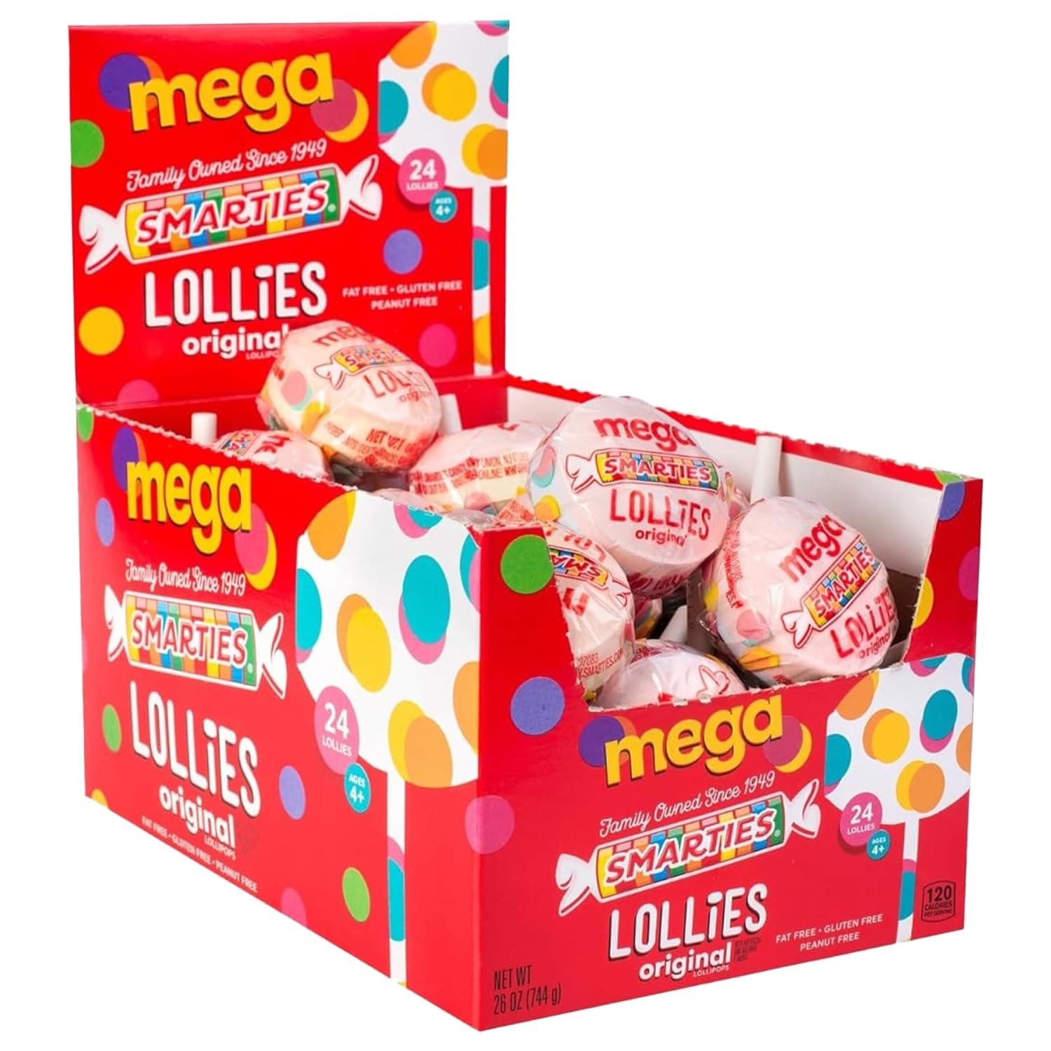Smarties Mega Double Lollies (24 Ct)