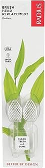 Radius - Toothbrush Replacement Heads, For Source And Tour Toothbrushes, Premium Bristles (Medium, Pack Of 2)
