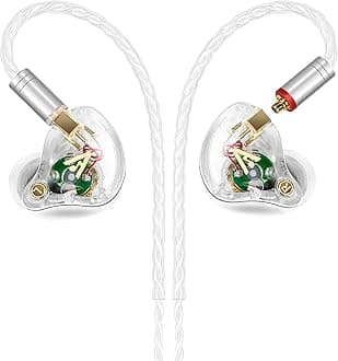 Vibes 202 Wired Earbuds - HiFi in Ear Monitor Headphones – Professional Noise-Isolating Ear Buds - Clear Sound, Deep Bass & Comfort-Fit IEM Earphones - MMCX to 3.5mm, Silver Plated Cord, Carrying Case