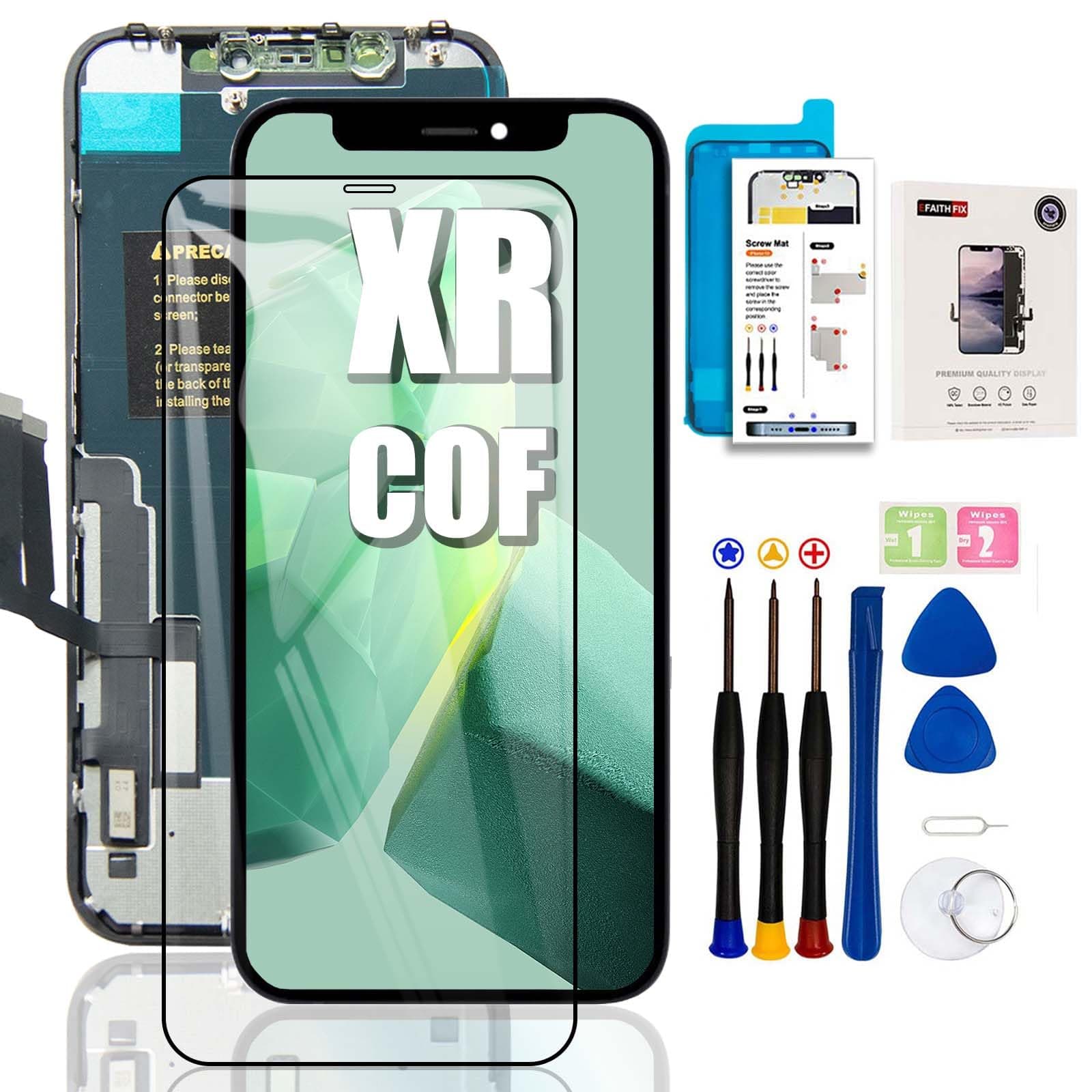 EFAITHFIX for iPhone XR COF Screen Replacement Black (6.1'')