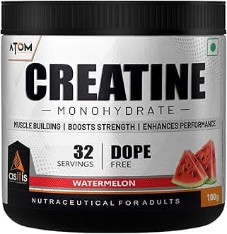 AS-IT-IS Nutrition ATOM Creatine Monohydrate Powder 100 grams - 32 Servings | Dope Free | Enhances Performance | Promotes Muscle Gains | Watermelon