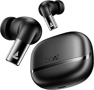boAt Airdopes Ultra Pro (2025 Launch), 100Hrs Battery, Dual Pairing, Spatial Audio,App Support, Fast Charge,4Mics ENx, v5.3 Bluetooth Earbuds, TWS Ear Buds Wireless Earphones with mic (Gunmetal Black)