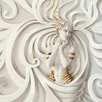 Elegant Woman Wallpaper, Classic Art Wall Mural, Stylish Wall Poster, Living Room Home Decor, Bedroom Wall Art- Custom Size (3D Woman Wallpaper)