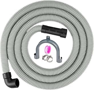 Dishwasher Drain Hose, 1Plusselect 6FT Flexible Discharge Hose Extension Kit, Universal Replacement Drain Hose Fit with 5/8 Inch, 7/8 Inch, or 1 Inch OD Drain Outlet for Dishwasher