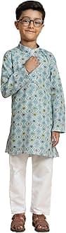 Pro-Ethic Style Developer Boy's Cotton Embellished Kurta Pajama for Baby Kids Ethnic Wear (S-166)