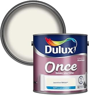 Dulux Once Matt Emulsion Paint - Jasmine White - 2.5L