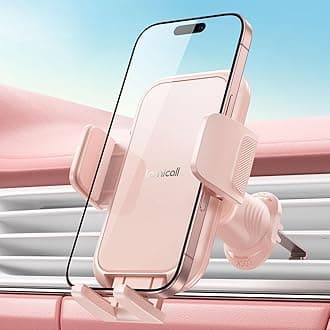 2026 Wider Clamp & Metal Hook Car Phone Holder Vent [Thick Cases Friendly] Phone Holders for Your Car Mount Automobile Hands Free Cradle Air Vent for iPhone 17 16 15 14 13 Pro Max Pink