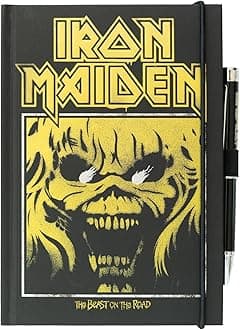 – Grupo Erik A5 Notebook & Pen Set - Iron Maiden Merchandise | Projector Pen, Blank Journal Note Book, Plain Notebook A5 Sketchbook | Iron Maiden Gifts Under 15 Pounds