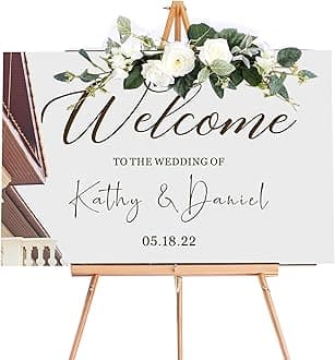 Personalized Wedding Welcome Sign Mirror Acrylic Wedding Signs Guide Plaque Wedding Decorations for Reception Welcome to Our Wedding Sign for Wedding Theme (Silver Design 1, 23x15.3in)