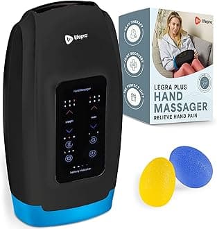 LifePro Legra Plus Hand Massager with Heat and Compression - Finger, Wrist, and Palm Massager with 5 Modes - Pressure Point Therapy for Sensitive Hands, Relaxation, and Comfort