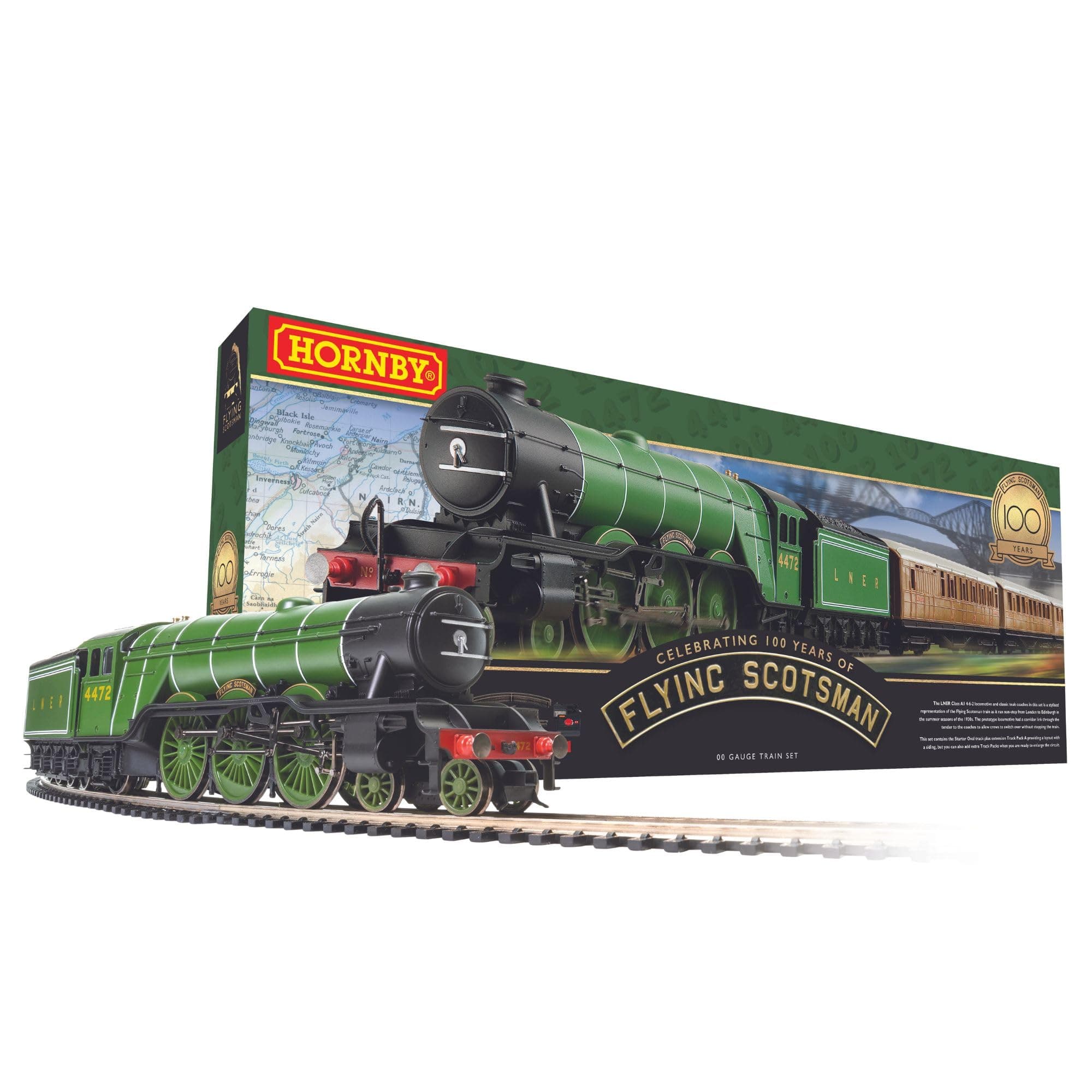 R1255M Flying Scotsman Train Set Analogue, multi colour